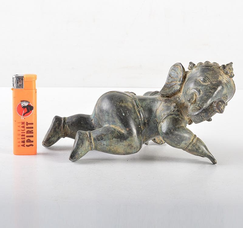 仏教美術　古銅青銅　ガネーシャ象神　仏像　V　R5116