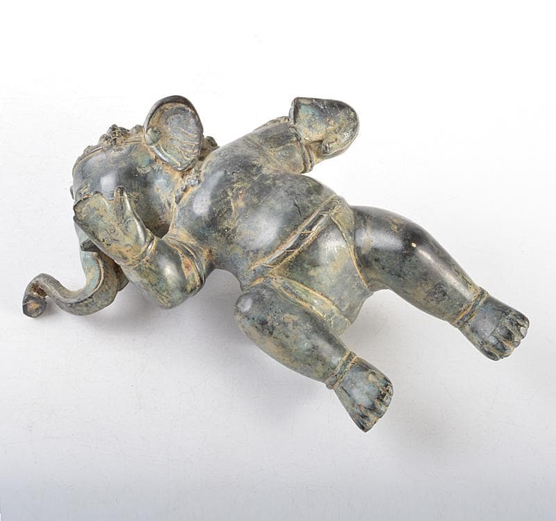 仏教美術　古銅青銅　ガネーシャ象神　仏像　V　R5116