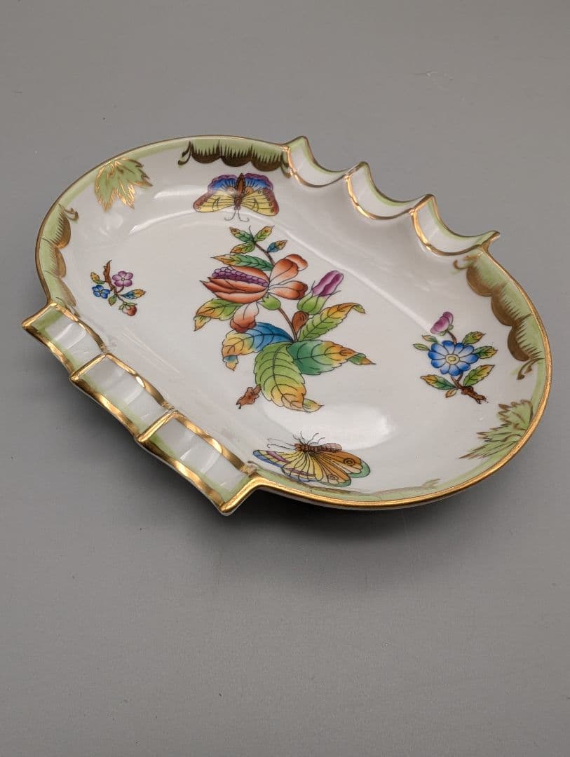 ヘレンド　ヴィクトリアブーケ　灰皿　アッシュトレイ　小物入れ　小皿