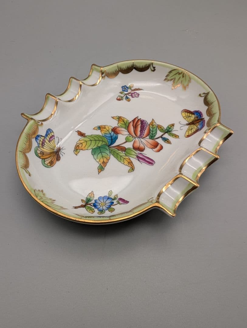 ヘレンド　ヴィクトリアブーケ　灰皿　アッシュトレイ　小物入れ　小皿