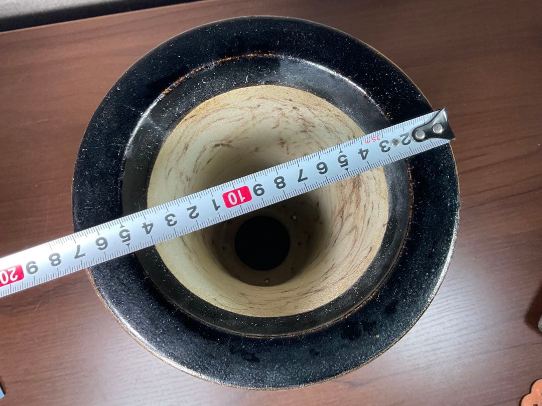 古い蘭鉢「陶香園 龍山在銘品」鶴絵付万年青鉢古美術品(植木鉢盆栽鉢蘭寒蘭旧家)