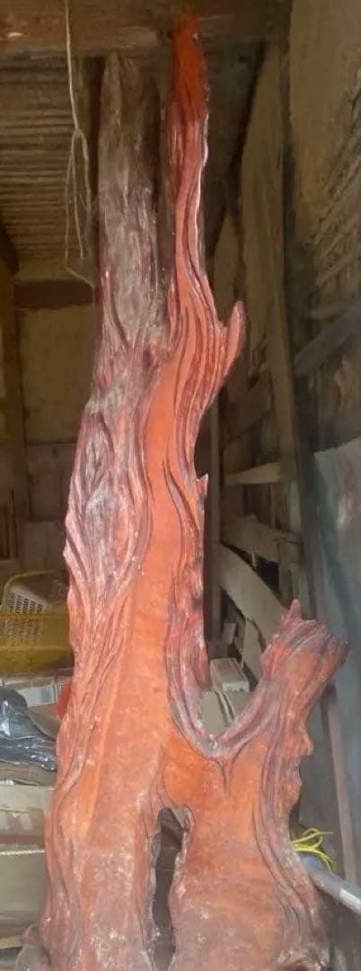 欅一枚板　自然木　ついたて