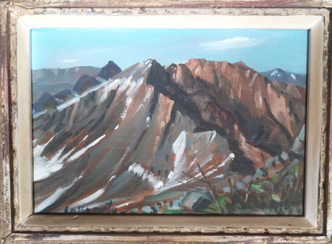 【昭和レトロ　1960s　油彩　風景画】洋画　坂本益夫