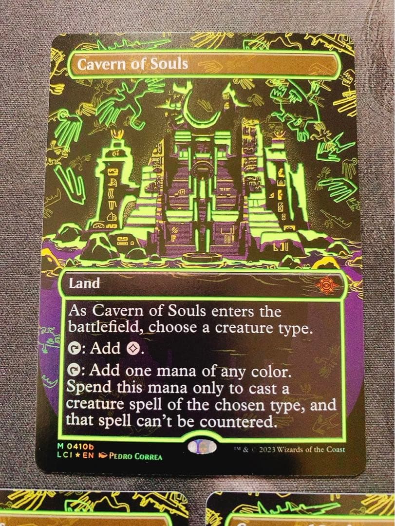 【foil】魂の洞窟　ネオンインク　英語　黄色　3枚セット