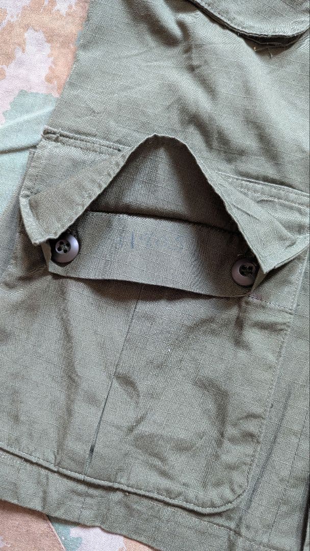 [アメリカ軍] ジャングルファティーグ 70s OG107 ベトナム戦争 古着