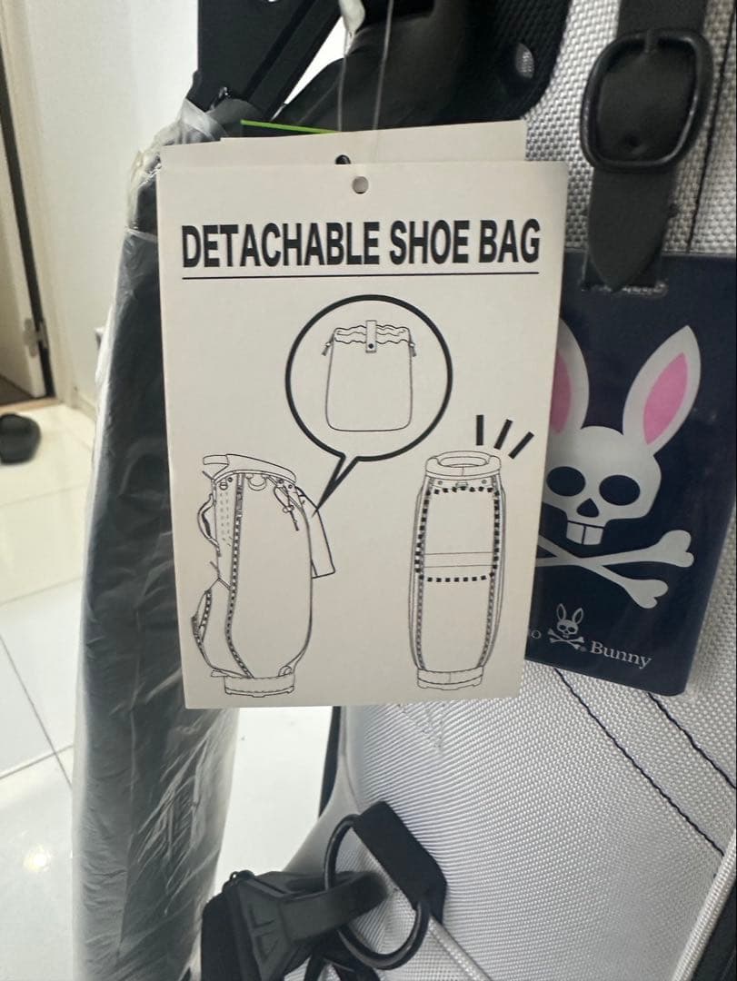 【新品未使用】Psycho Bunny キャディバッグ ホワイト