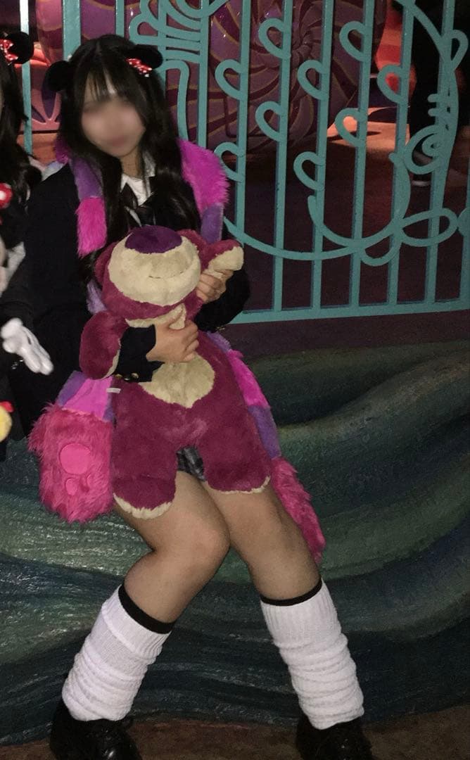 ディズニー　チェシャ猫　マフラーキャップ