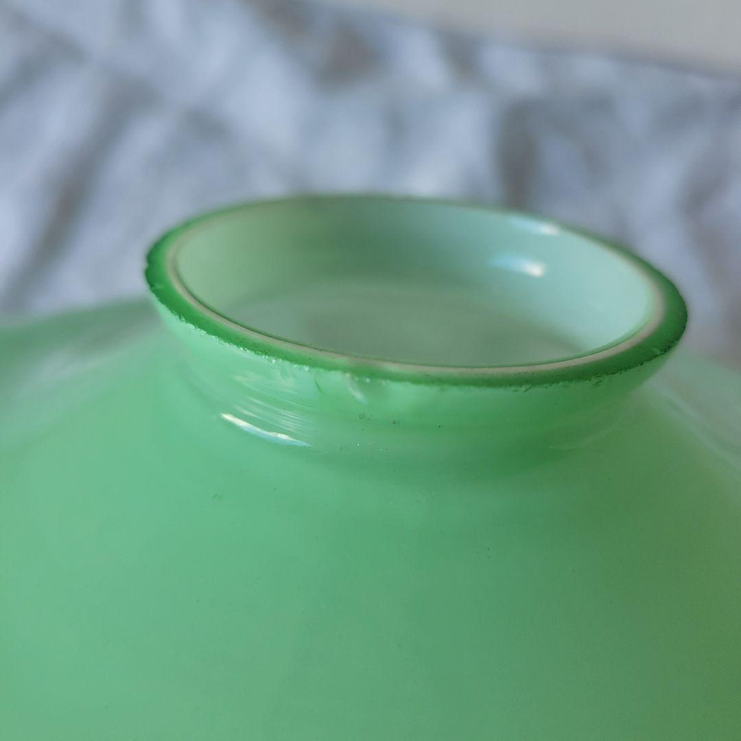 フランス　アンティーク　シェード　ミルクガラス　メロン色