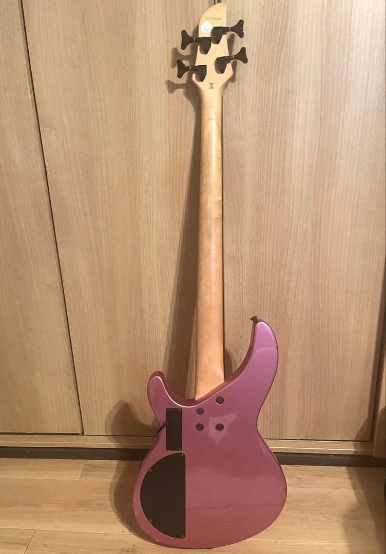 Aria Pro II エレキベース ピンク 4弦 ソフトケース付き／現状品