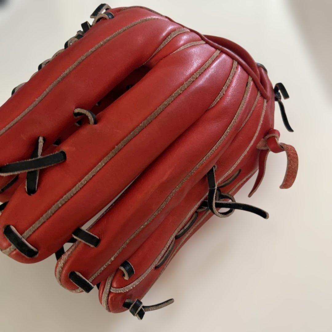 Mizuno 赤 硬式グローブ　外野用