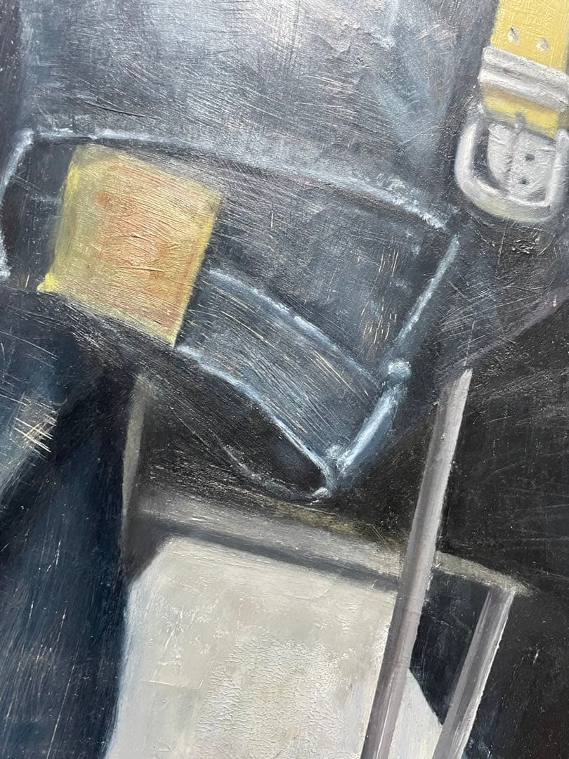 デニム　油彩画 yutowakamatsu