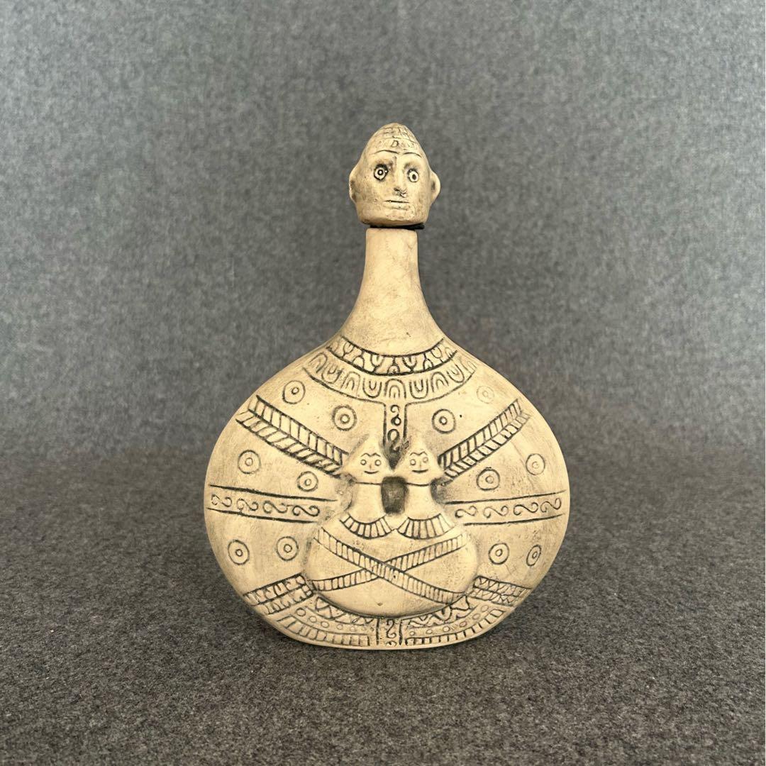 トルコ古代アナトリア陶器製リキュールボトルアンティークオブジェ