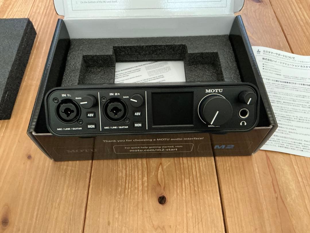 MOTU M2 USB オーディオインターフェース 箱・付属品あり