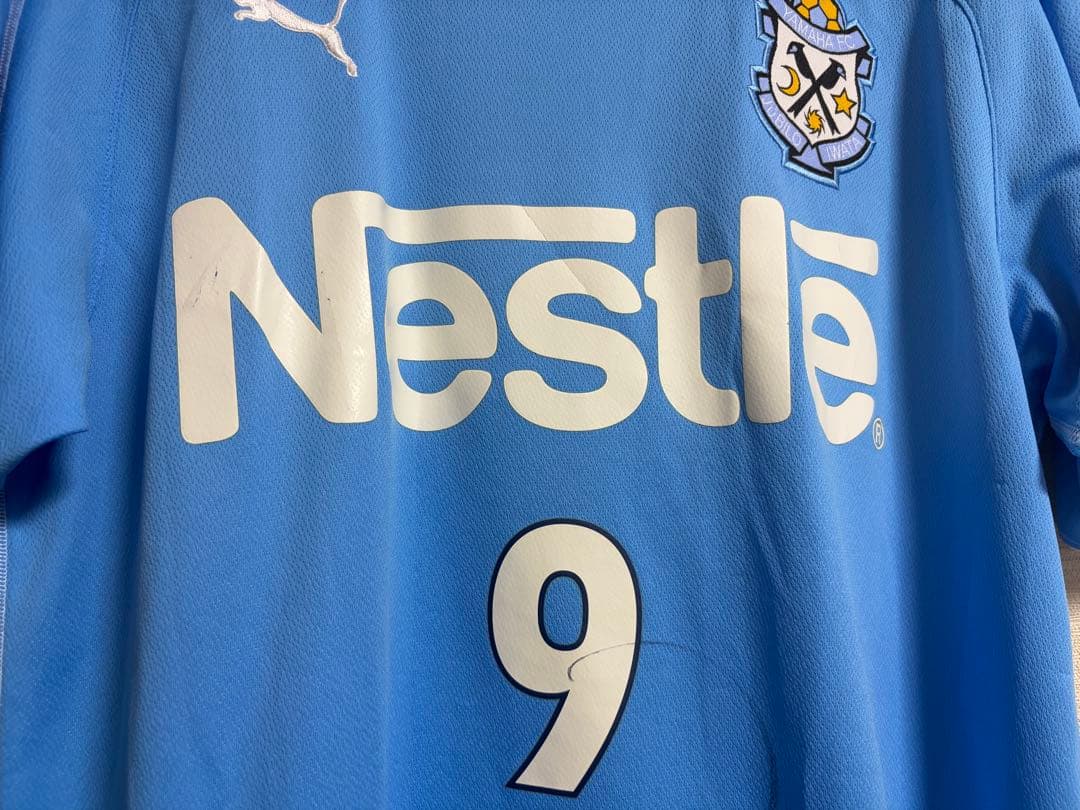 中山雅史　実使用サイン入り　ジュビロ磐田　2003 ホーム　ユニフォーム