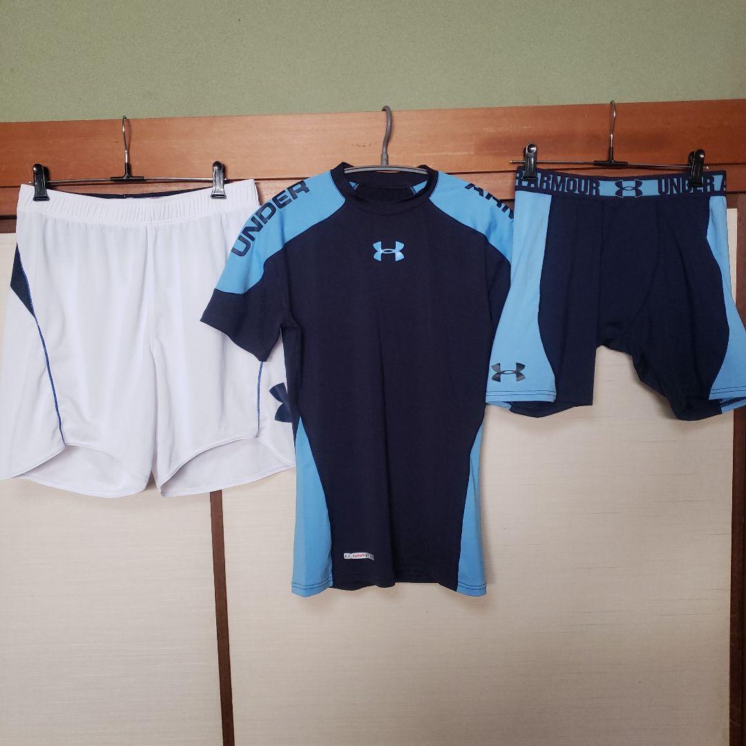 高校サッカー部着用 インナーシャツ スパッツ パンツ ３点セット