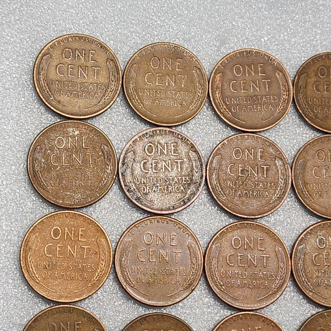 6019. 期間限定 1950年代 アメリカ リンカーン 1セント硬貨 20枚組