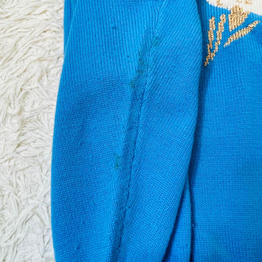 ハナエモリ HANAE MORI GOLF ウール100% ニット L 美品