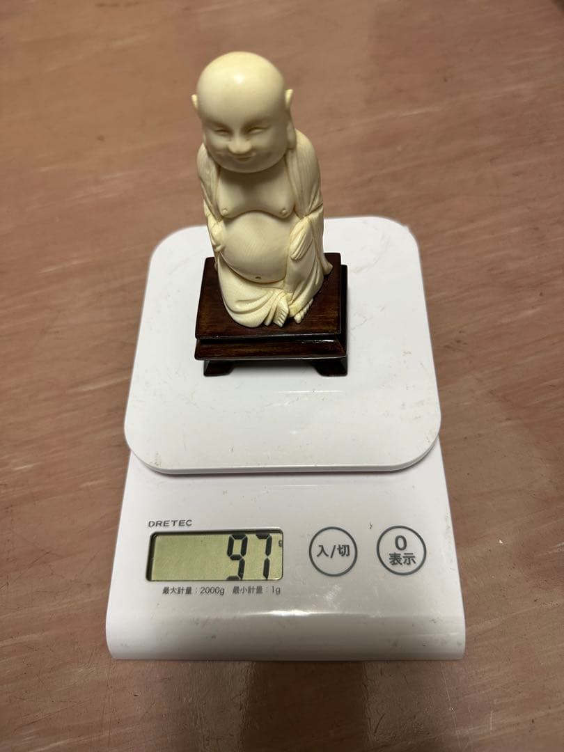 仏像　天然素材　マンモス　象牙調　彫刻 古美術