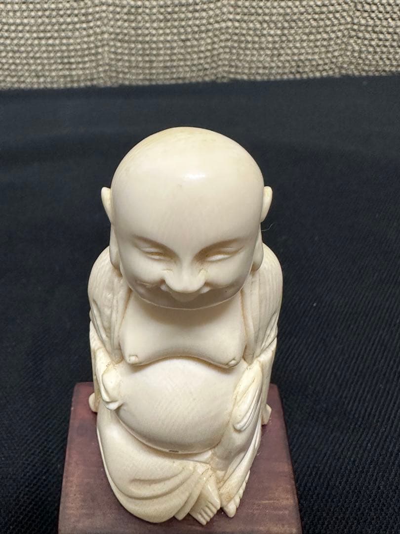 仏像　天然素材　マンモス　象牙調　彫刻 古美術