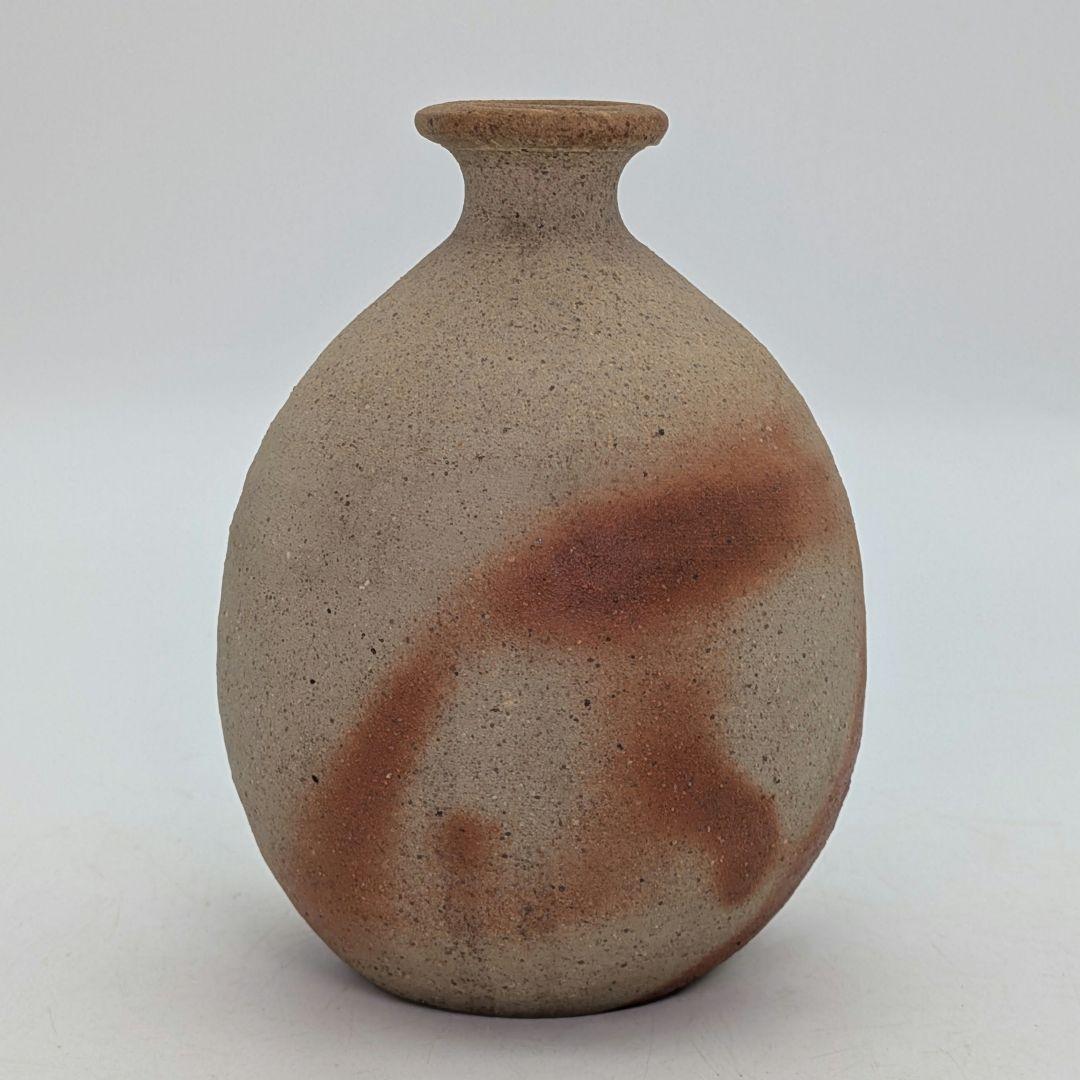 岡山県重要無形文化財 浦上善次 備前焼 緋襷徳利 共箱共布栞 とっくり 酒器