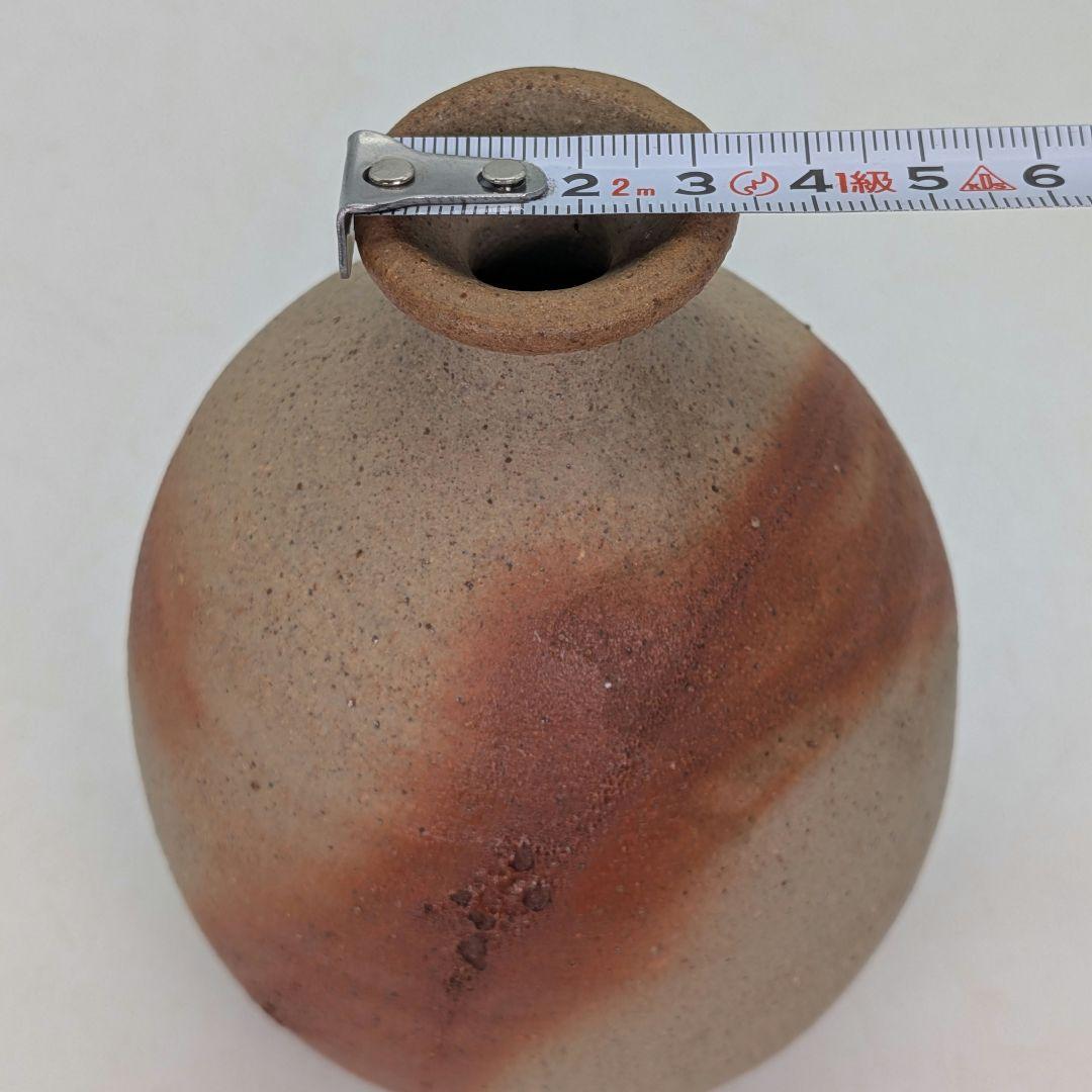 岡山県重要無形文化財 浦上善次 備前焼 緋襷徳利 共箱共布栞 とっくり 酒器