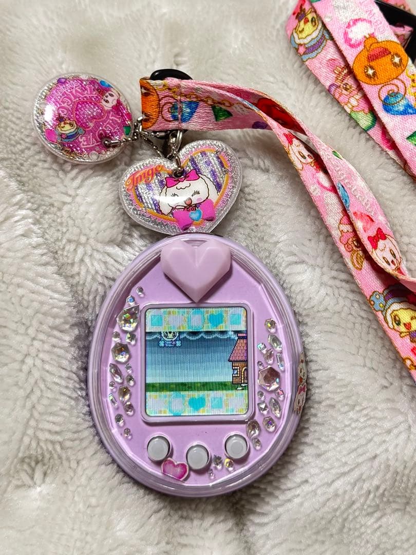 たまごっちピース　Tamagotchi P's パープル ストラップ付き