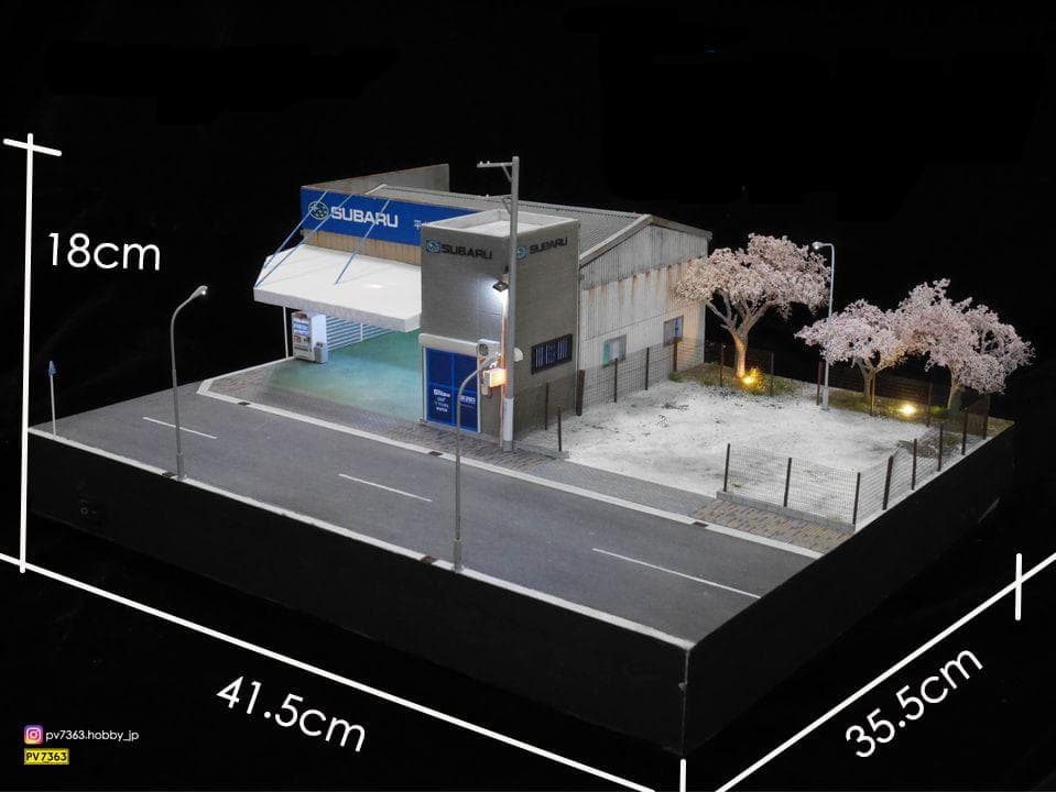 J.S. Diorama 1/64 大型ジオラマ 自動車整備工場