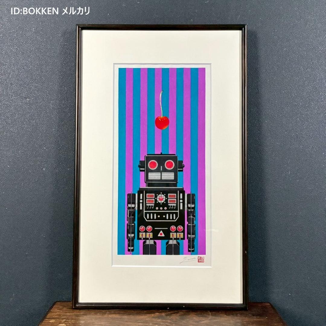 美品 福本正「Boy's life」木版画 直筆サイン・印章入り アダチ版画