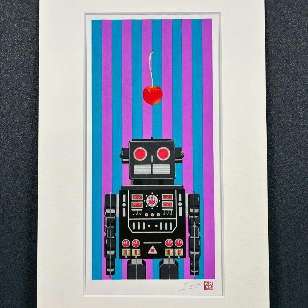 美品 福本正「Boy's life」木版画 直筆サイン・印章入り アダチ版画