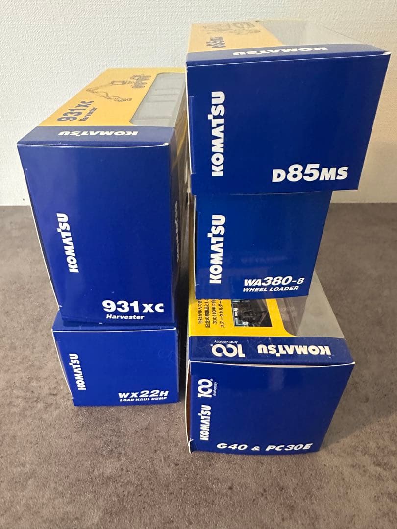 小松製作所　株主優待　オリジナルミニチュア【非売品】　5点セット　コマツ