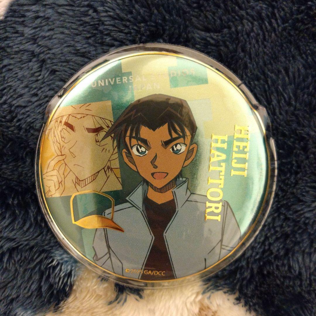 USJ限定缶バッジ 名探偵コナン 服部平次 おまけ付き