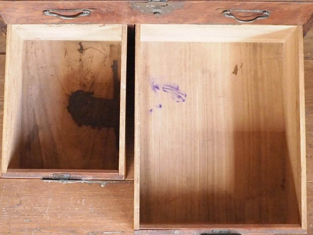 小箪笥 欅 黒柿 小引き出し 小物入れ 骨董 古民家 古家具 民藝