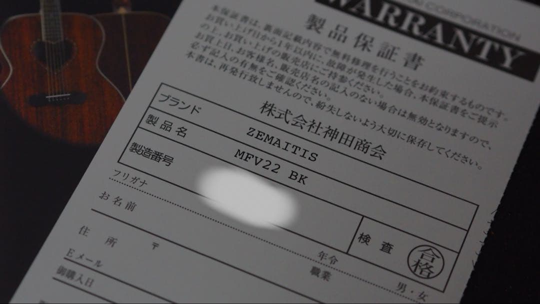 ギター ZEMAITIS MFV22 Black