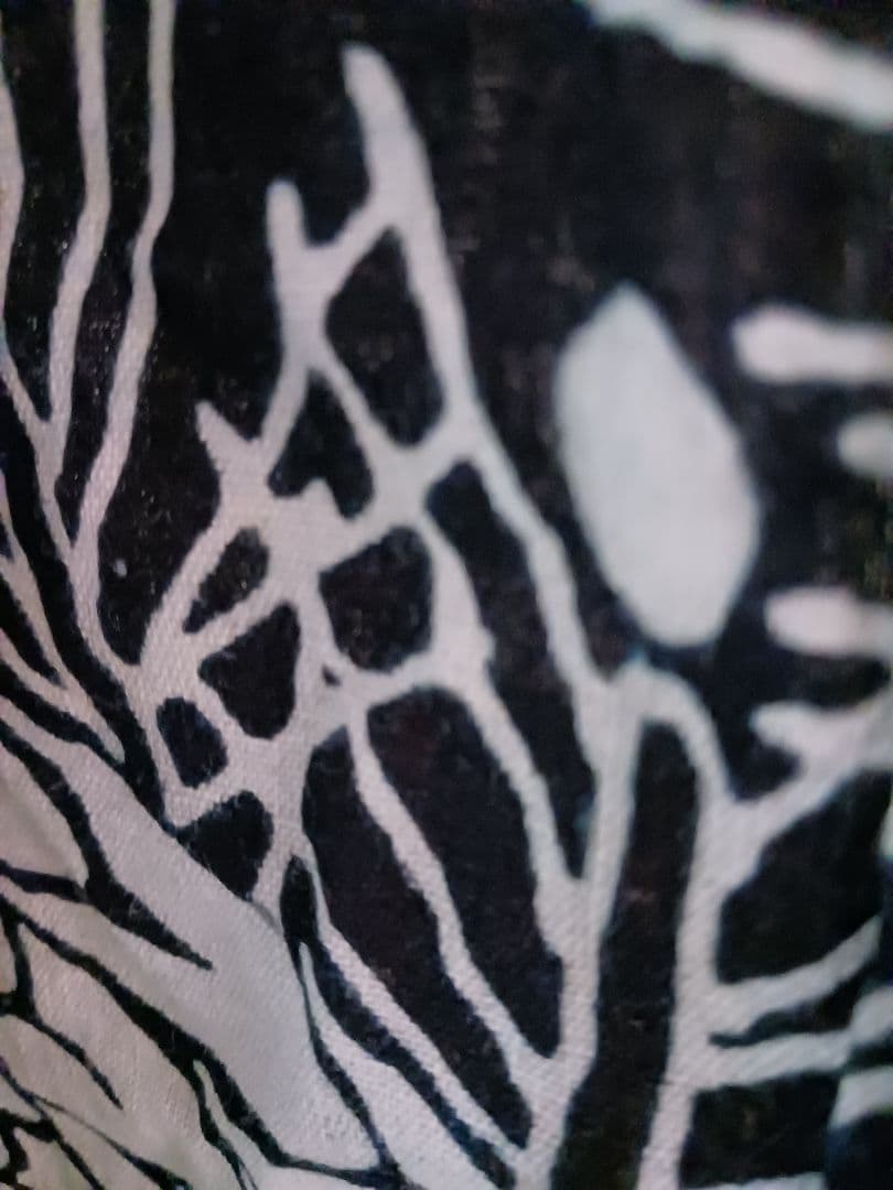 古布　夜着　綿　藍染　筒描き　家紋　鶴松　一枚