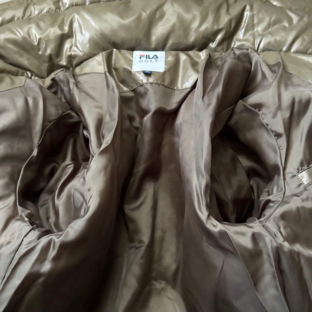 未使用級 FILA GOLF ダウンコート Aライン フード スタンドカラー