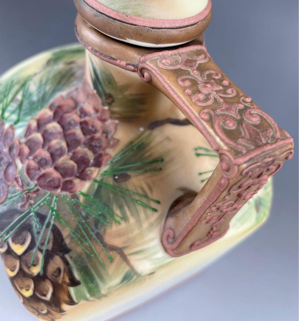 【希少】オールドノリタケ 松ぼっくり紋ウィスキージャグ モールド 盛上げ 松笠