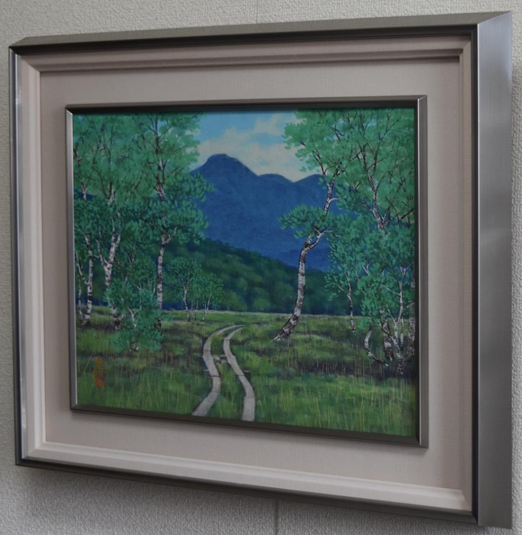 日展会員　真作　水戸　童　日本画家　福島県出身