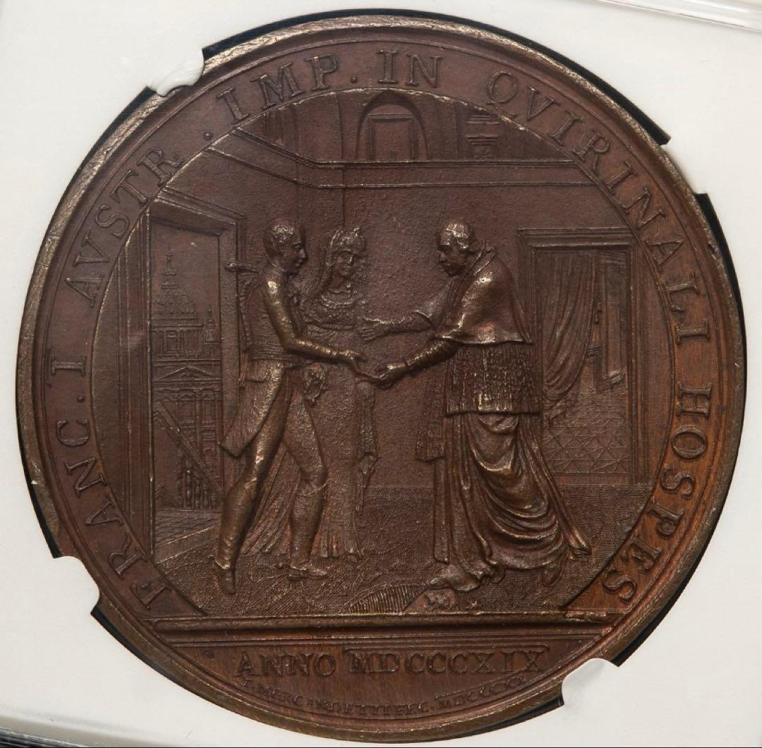 廉価出品❗️RARE指定❗️バチカン ブロンズメダル 教皇ピウス7世　1820年