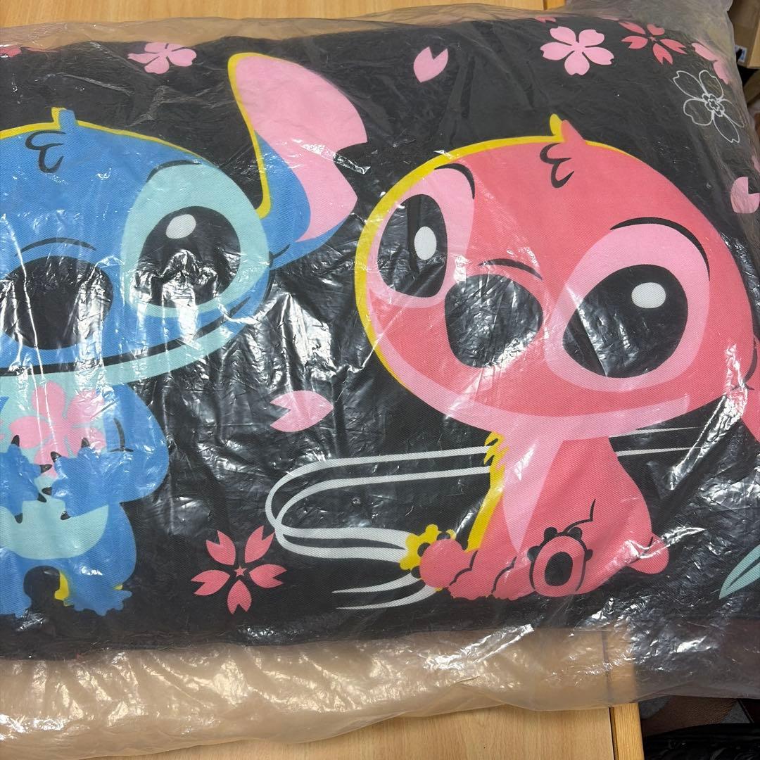 スティッチ クッション　ハート型クッション　ロングピロークッション　２点セット