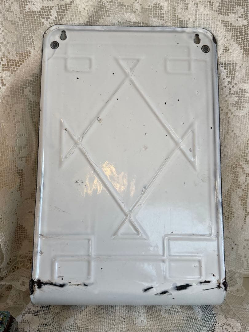 フランス　アンティーク　JAPYホーロー　 レードルラック　薔薇とパンジー