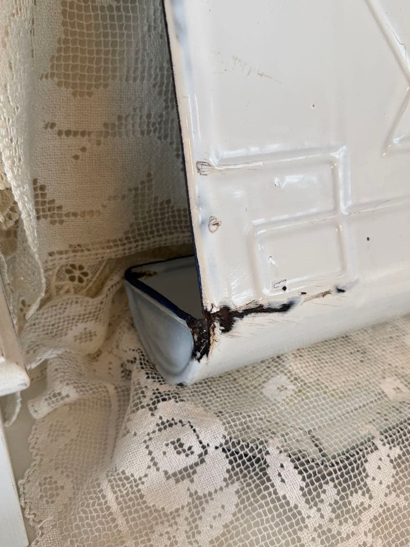 フランス　アンティーク　JAPYホーロー　 レードルラック　薔薇とパンジー