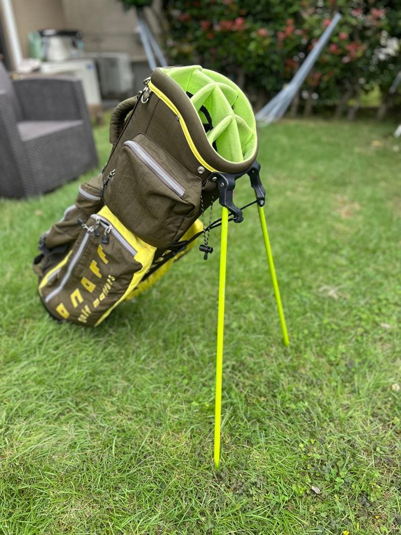 オノフ　ゴルフスタンドバッグ オリーブグリーン/イエロー