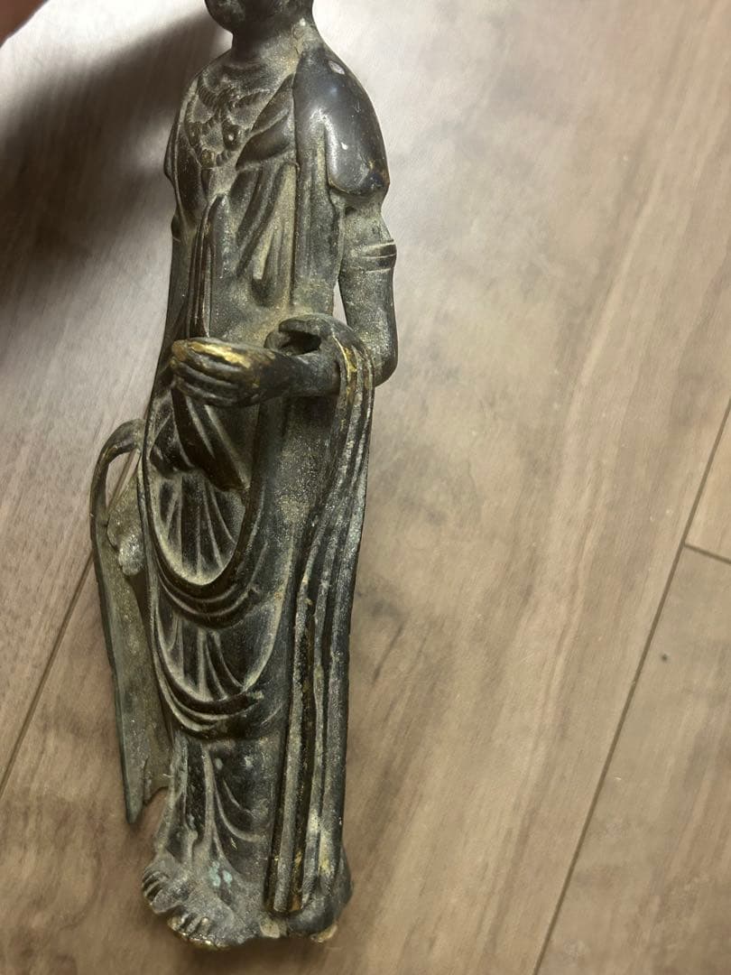 銅観音菩薩立像 仏像 観音像 古銅 骨董品 古美術品