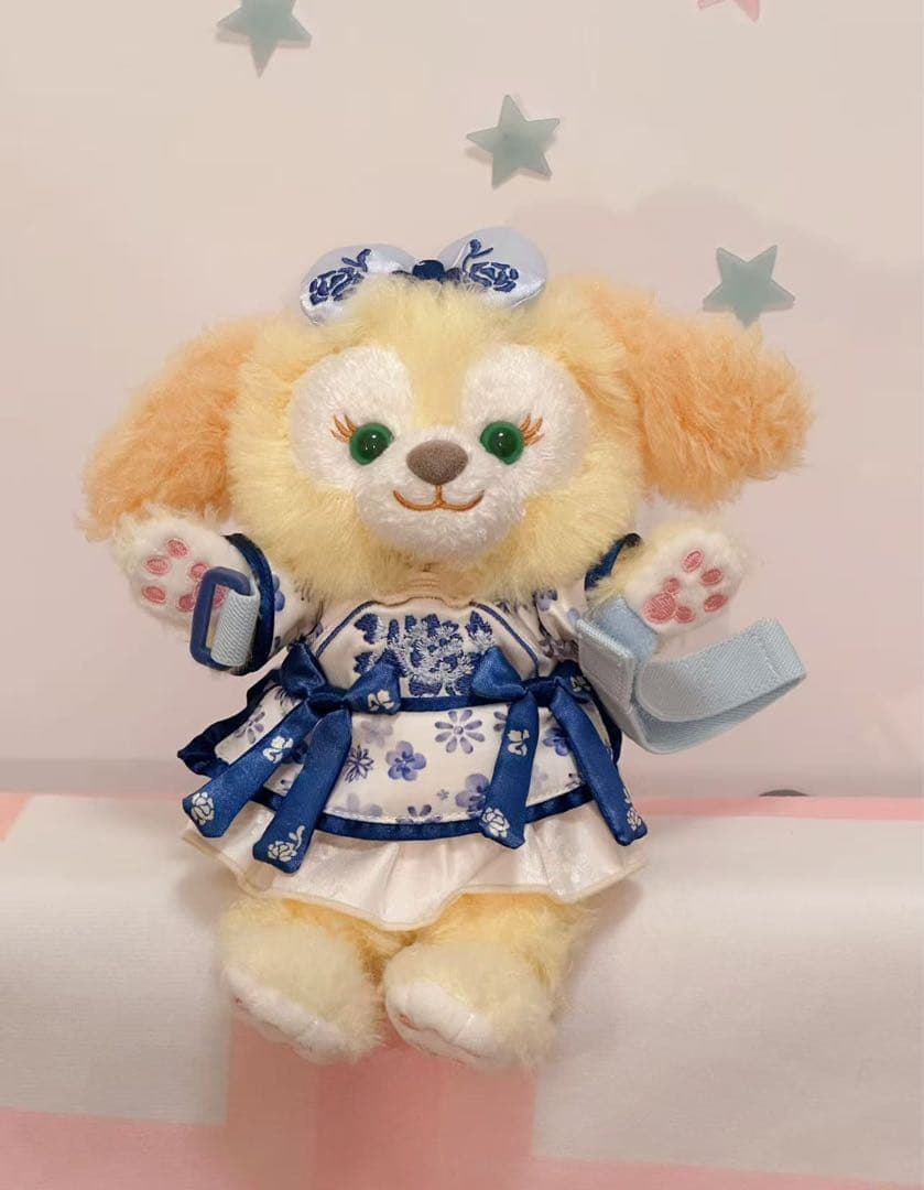 【お顔厳選】上海ディズニー　青花シリーズリーナベルぬいぐるみ SSサイズ