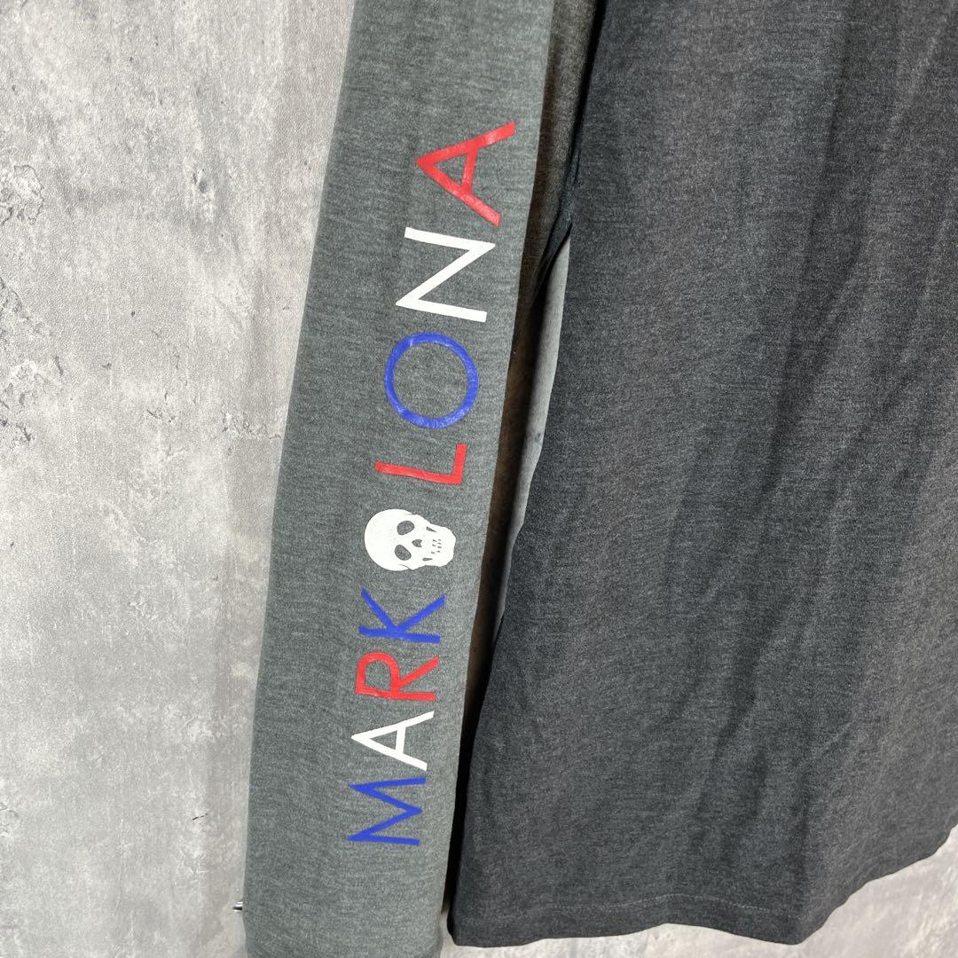 MARK&LONA マークアンドロナ タートルネック 切替カラー首元ロゴ 伸縮性