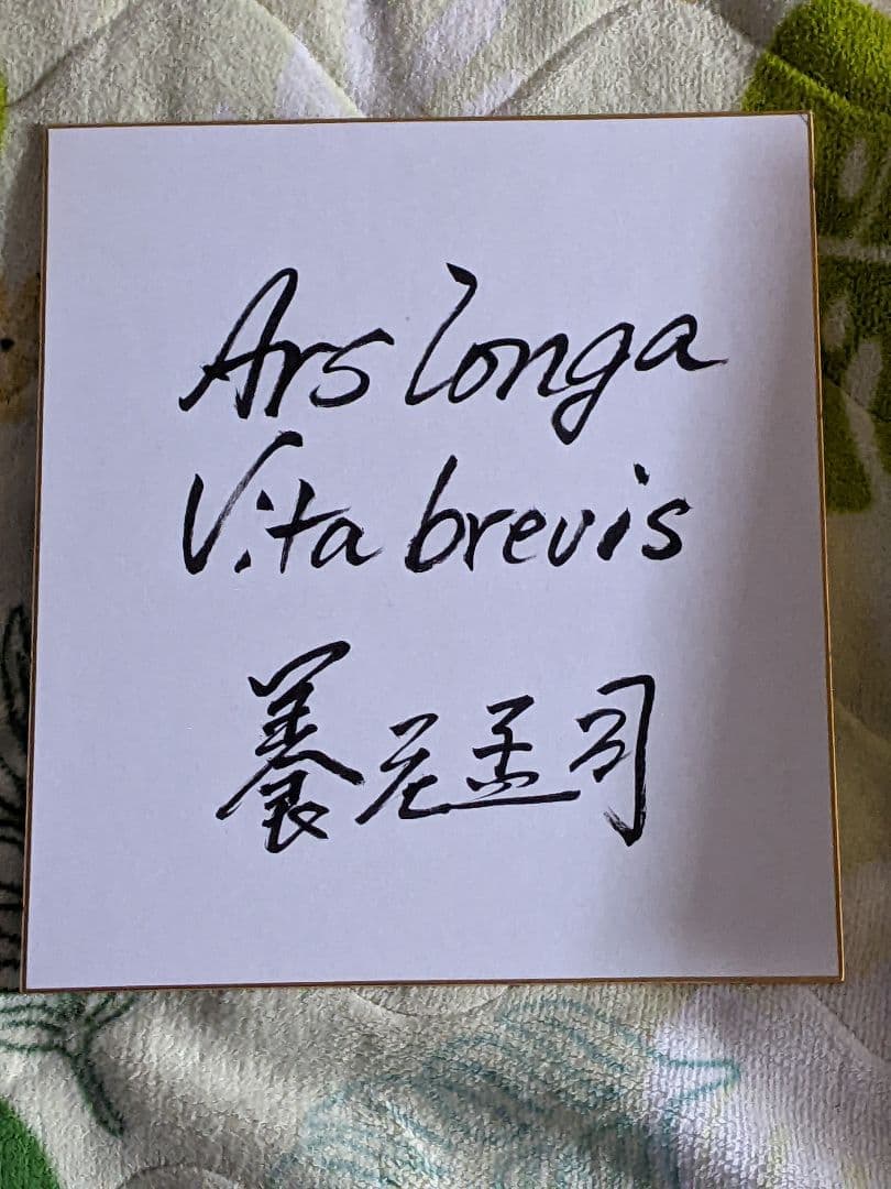 e*n様 養老孟司 直筆色紙