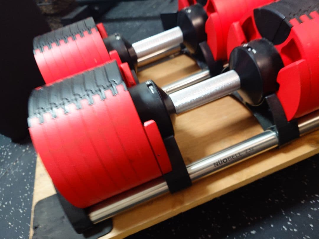 FLEXBELL 可変式ダンベル 赤黒 32kg 2kg刻み ②