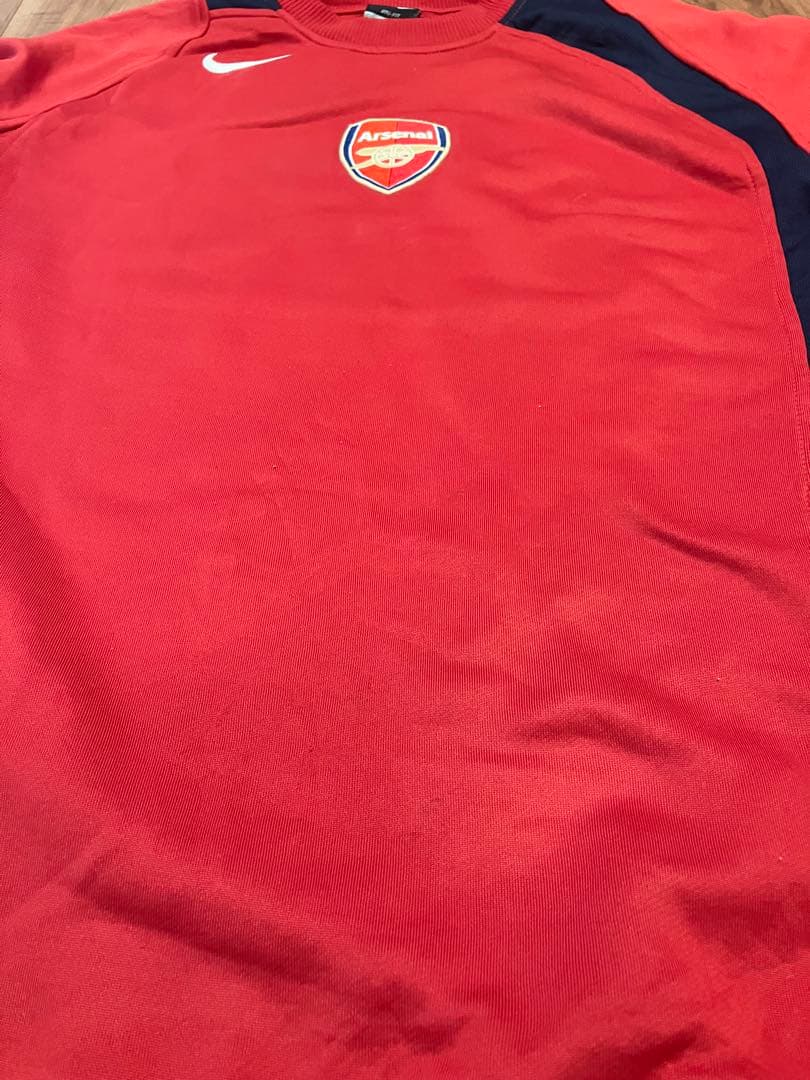 アーセナル Nike トレーニングスウェット 赤 古着　ナイキ　ドリルトップ