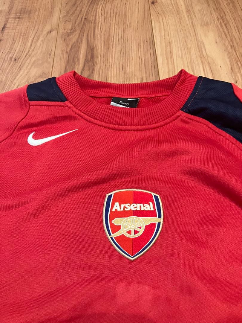 アーセナル Nike トレーニングスウェット 赤 古着　ナイキ　ドリルトップ