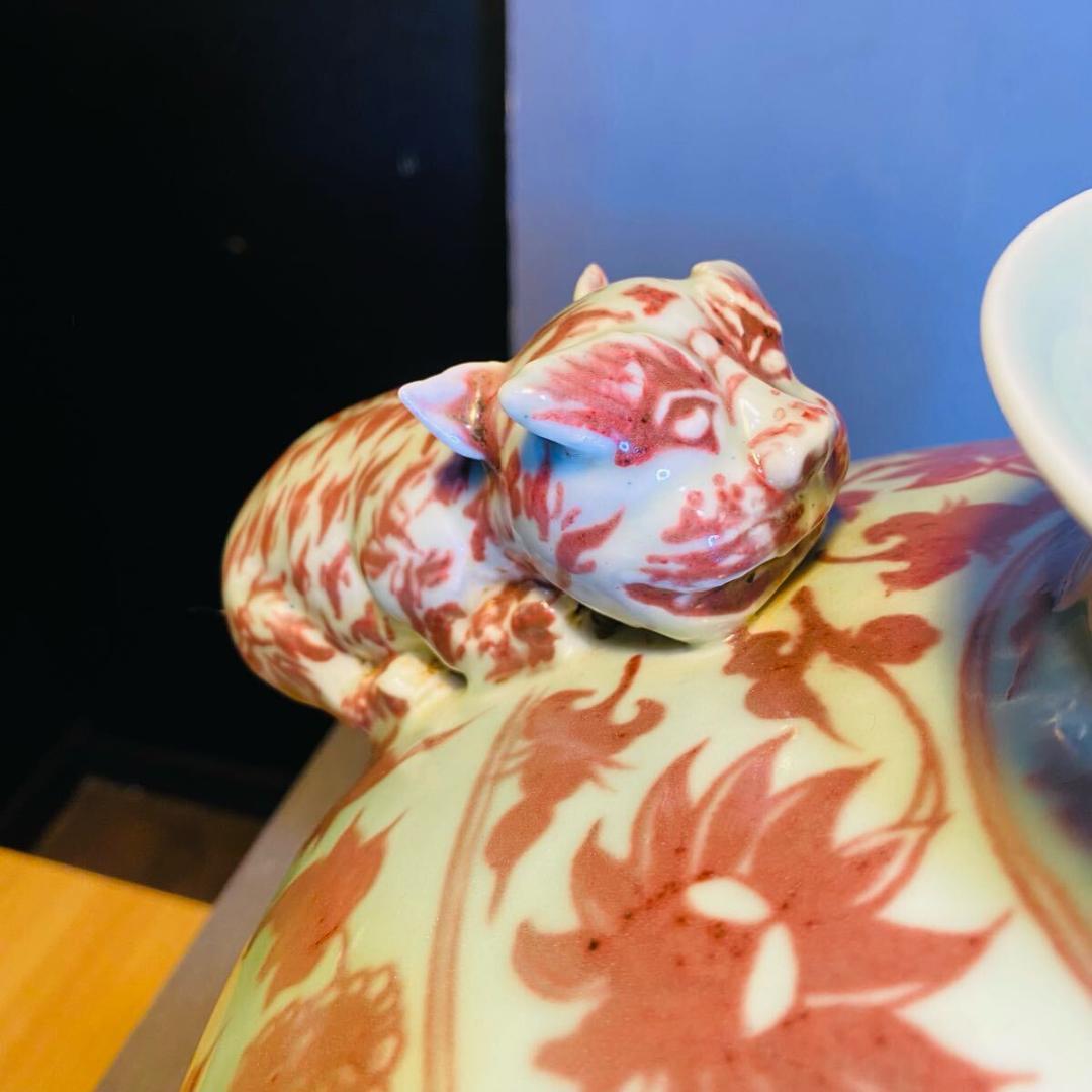 Q1060 壺　花瓶　清朝時代　年代物　中国　アンティーク　 花器 花入 古美術